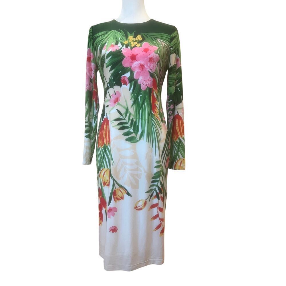 MAGGY LONDON NWT lined hawiaan floral pencil dress womens size 4 - Picture 1 of 11